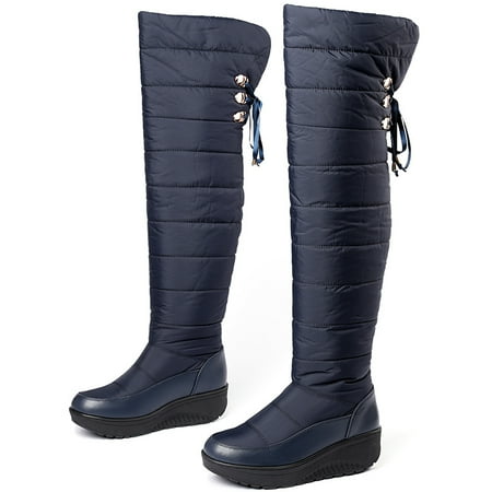 

Women s Over-the-knee Snow Boots Waterproof Warm Faux Fur Lined Boots Women s Footwear