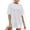 White, variant on fatyb Women's Oversized Short Sleeve T Shirt Dress Casual Crew Neck Solid Color Loose Mini Dresses