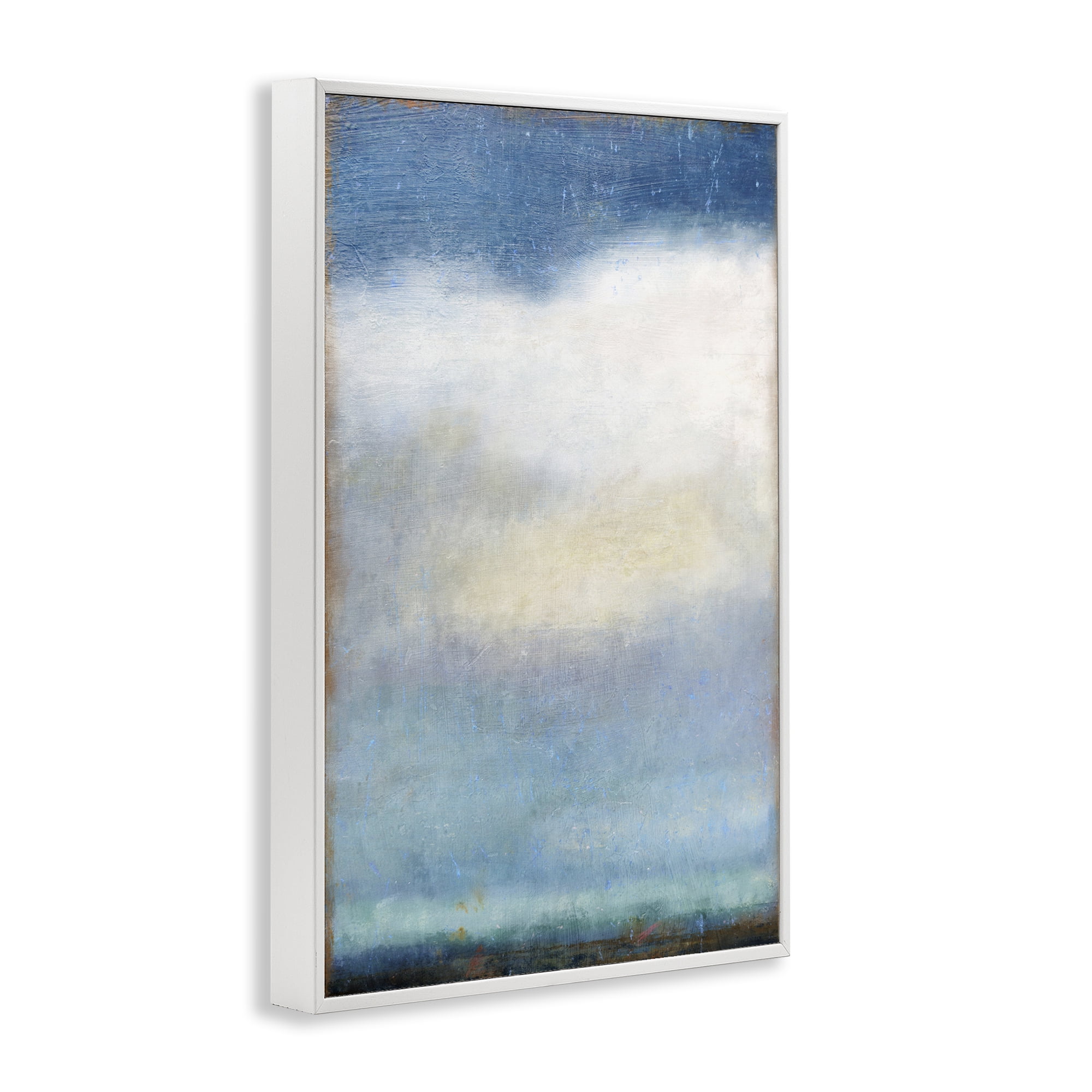 Stupell Industries Rustic Clouds Landscape Landscape Painting White Framed Art Print Wall Art, 12 x 18