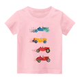 thumbnail image 4 of Ovbmpzd Short Sleeve Tops for Toddler Girls Casual Pink Funny Crewneck Graphic Tees Tees for Girls 5 Years, 4 of 6