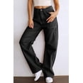 thumbnail image 2 of Women 6 Pockets High Waisted Cargo Pants Wide Leg Casual Pants Combat Military Trouser US 4-18, 2 of 14