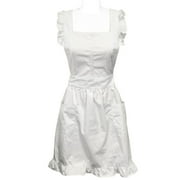 Wrapables®  Retro White Apron with Pockets for Cooking or Cosplay