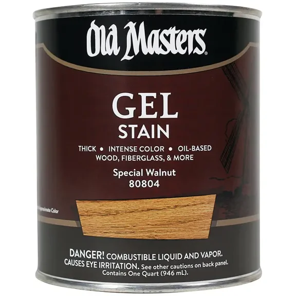 qt Old Masters 80804 Special Walnut Gel Stain Oil-Based Stain