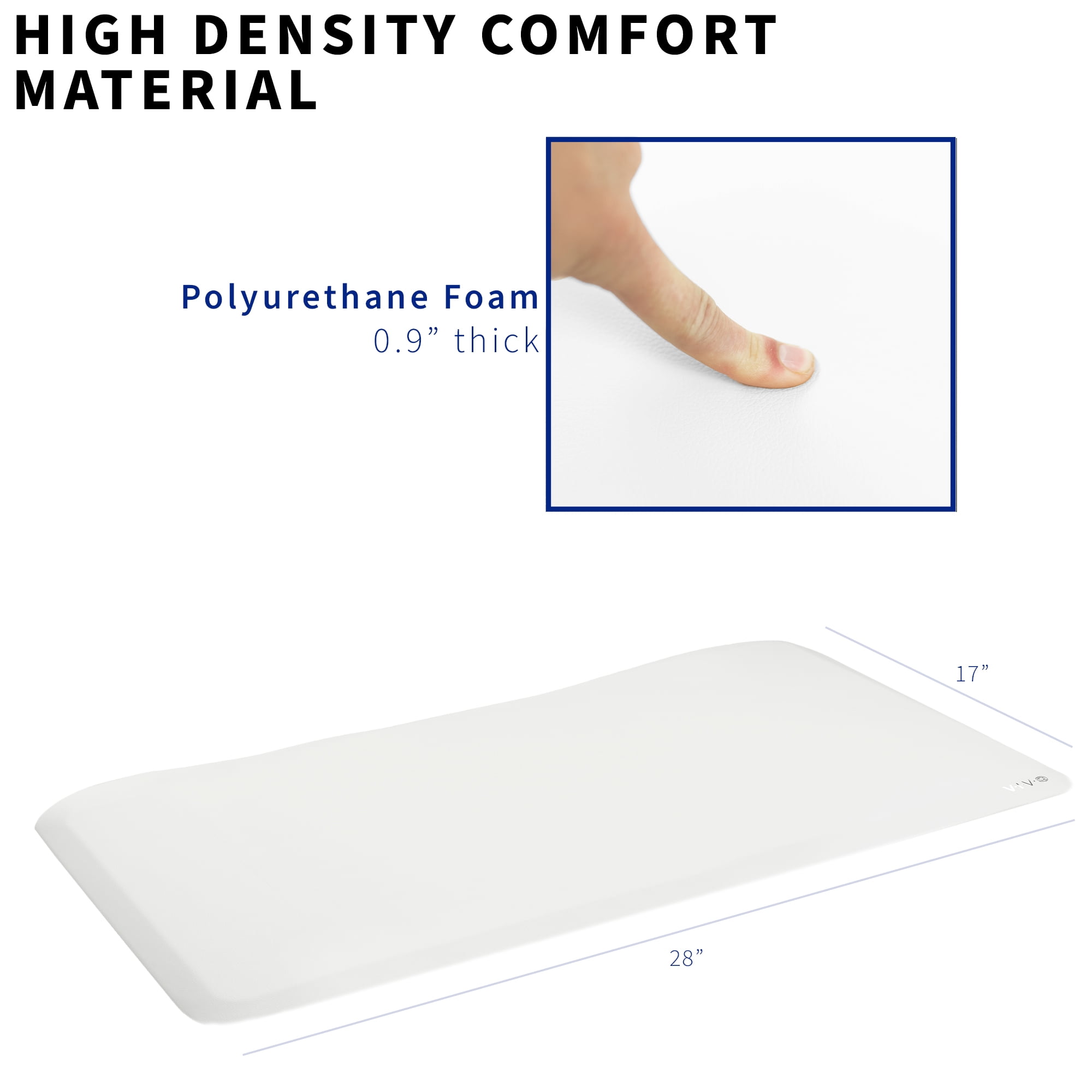 VIVO Anti-Fatigue 28 x 17 Foam Mat for Standing Desk, Cushion Feet  Support