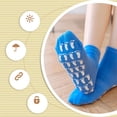 thumbnail image 6 of Indoor Home Unisex Solid Color Sports Yoga Point Rubber Sock Non-slip Floor Socks Trampoline Sock Thick Velvet Socks SKY BLUE, 6 of 8