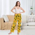 thumbnail image 6 of FORMRS Women's Pajama Pants with Pockets Soft Comfy Loungewear Sleep Bottom, Sizes S-2XL, Yellow Christmas Tree Pattern, 6 of 8