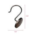 thumbnail image 3 of Utopia Alley Shower Rings Hooks, Shower Curtain Rings Hooks for Bathroom, Rust Resistant Shower Curtain Hooks Rings, Set of 12, Oil Rubbed Bronze, 3 of 10