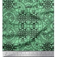 thumbnail image 1 of Soimoi Cotton Duck Fabric Floral & Moroccan Damask Ethnic Print Fabric by The Yard 56 Inch Wide, 1 of 1