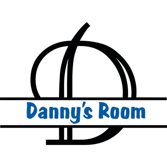 Personalized Name Vinyl Decal Sticker Custom Initial Wall Art Personalization Decor Boy Bedroom Blue Lettering Text 10 Inches x 10 Inches