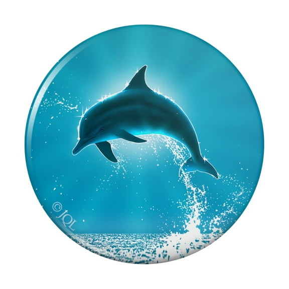 Leaping Dolphin Ocean Light Kitchen Refrigerator Locker Button Magnet