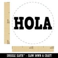 thumbnail image 2 of Hola Spanish Hi Hello Self-Inking Rubber Stamp Ink Stamper - Sky Blue Ink - Mini 1/2 Inch, 2 of 7