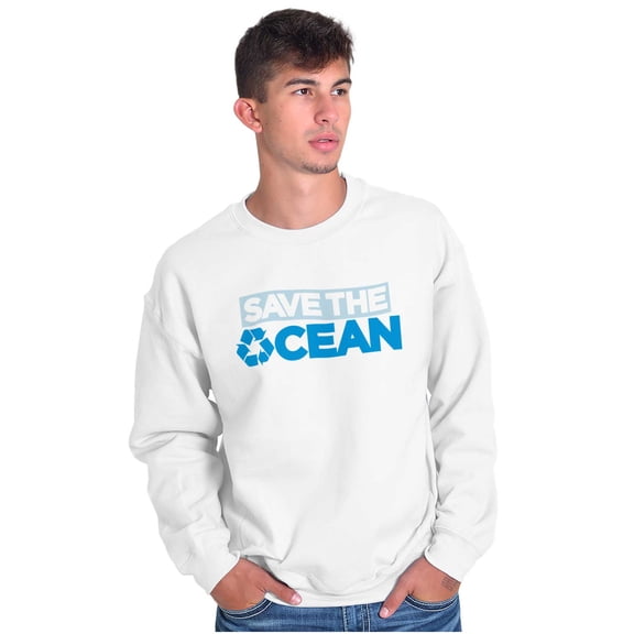 Save Ocean Earth Day Climate Change Unisex Plus Fleece Graphic Sweatshirt Brisco Brands 2X