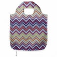thumbnail image 1 of Chevron Reusable Portable Bag, Chevron from Small Strikes Horizontal Stripes in Contemporary Design, Fabric Market Bag Sturdy Easy to Clean Foldable Slim Design, Purple Khaki Blue, by Ambesonne, 1 of 4