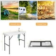 thumbnail image 3 of Giantex Portable Folding Camping Sink Table, Fillet Cleaning Cutting Washing Station w/Drain Hose, 3 of 8