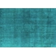 thumbnail image 1 of Ahgly Company Machine Washable Indoor Rectangle Oriental Turquoise Blue Industrial Area Rugs, 7' x 9', 1 of 4