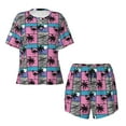 thumbnail image 4 of Kdxio Hawaii Palms Print Pajamas Sets for Women Short-Sleeved Pjs with Lounge Shorts Two Piece Sleepwear S-4XL, 4 of 9