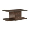 thumbnail image 4 of Merry Coffee Table with 2 Nesting Ottomans- Brown Wood- Beige, 4 of 6