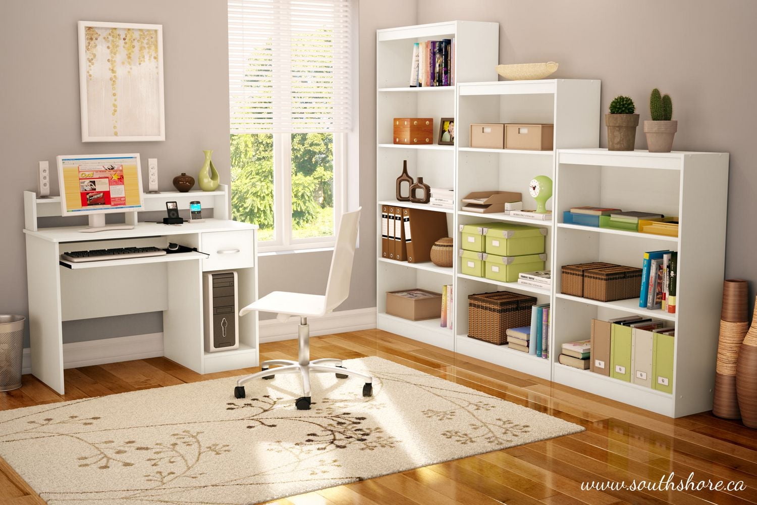 South Shore Smart Basics 4-Shelf Bookcase