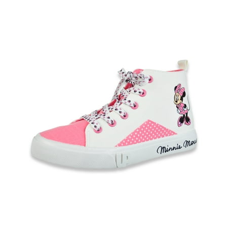 

Disney Minnie Mouse Girls GroundUp Hi-Top Sneakers - white 11 toddler