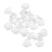 120pcs Glass Dome Cabochons Crystal Clear Round for Photo Pendant Craft Jewelry Making(Transparent/12mm)