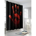 thumbnail image 3 of Fsddascl Halloween Shower Curtain Set - Standard 72" x 72" Washable Bathtub Curtain with 12 Hooks, Horror Blood Palm Print Halloween Waterproof Fabric Stall Shower Curtains for Bathroom/Bathtub, 3 of 6