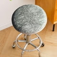 thumbnail image 4 of Waterproof Leather Bar Stool Cover Round Seat Slipcover with Elastic Band for Kitchen Dining Counter Height Chairs Beige Gray, 4 of 5