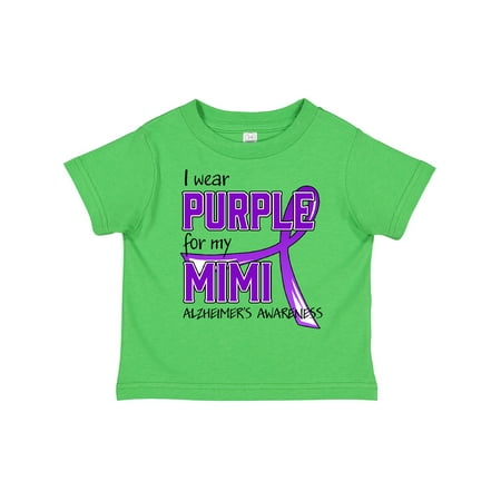 

Inktastic I Wear Purple for My Mimi- Alzheimers Awareness Gift Toddler Boy or Toddler Girl T-Shirt