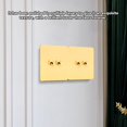 thumbnail image 3 of PinesC Toggle Switch, Imitation Gold Stainless Steel Panel Dual Control Wall Toggle Switch, AC250V, for Bedroom, Living Room, Office, 3 of 4