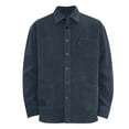 thumbnail image 3 of LIIPEE Men Shirts Casual Long Sleeve Solid Color Lapel Button Down Shirt Male Fashion Texture Thickened Corduroy Warm Tops Fall Winter Comfortable Breathable Soft Daily Shirts,Grey,XXXXXL, 3 of 3