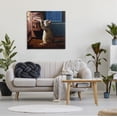 thumbnail image 2 of Stupell Industries Midnight Snack Cat Drinking Milk Kitchen Aquarius Symbol Painting Gallery Wrapped Canvas Print Wall Art, Design by Lucia Heffernan, 2 of 7
