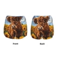 thumbnail image 3 of Salouo Cloud Sky Sunflower Cow Print Women's 2 in 1 Running Shorts Double-Layer Shorts Athletic Workout Gym Yoga Shorts Running Shorts for Women-Medium, 3 of 7