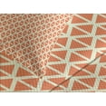 thumbnail image 4 of Ambesonne Orange Quilted Bedspread Set 3 Pcs, Groovy Soft Triangles, King Size, Pale Orange Ivory, 4 of 5