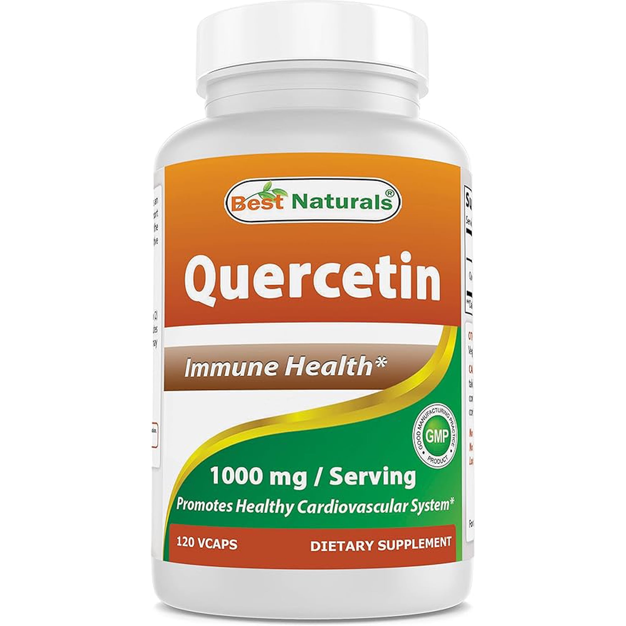 Best Naturals Quercetin Complex Supplement, 1000mg, Immune Health Support, 120 Vegetarian Capsules
