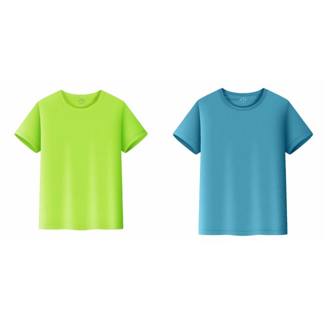 (2-Pack) Rinsvye Short Sleeve Children Mesh T Shirt Boys Girls Summer Tee Fast Drying Sportswear Active Wear
