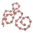 thumbnail image 4 of Cadena de diamantes de imitación de flores, 1,5 cm de ancho, 1 yarda, colores, encantadora cadena de diamantes de imitación de flor de sol para manualidades, fabricación de joyas, rosa, 4 of 5