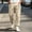 Khaki, variant on Men's Casual Cargo Pants Straight Leg Stretch Waist Zipper Pockets Cotton Work Pants S-3XL