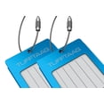 thumbnail image 5 of Luggage Tags Business Card Holder TUFFTAAG Travel ID Bag Tag in Many Color Options - 2-Pack - Blue Azure, 5 of 7