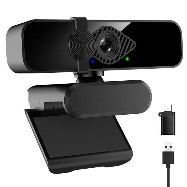 Cámara web Dobuhont 2K Ultra HD para PC con micrófono y funda de privacidad