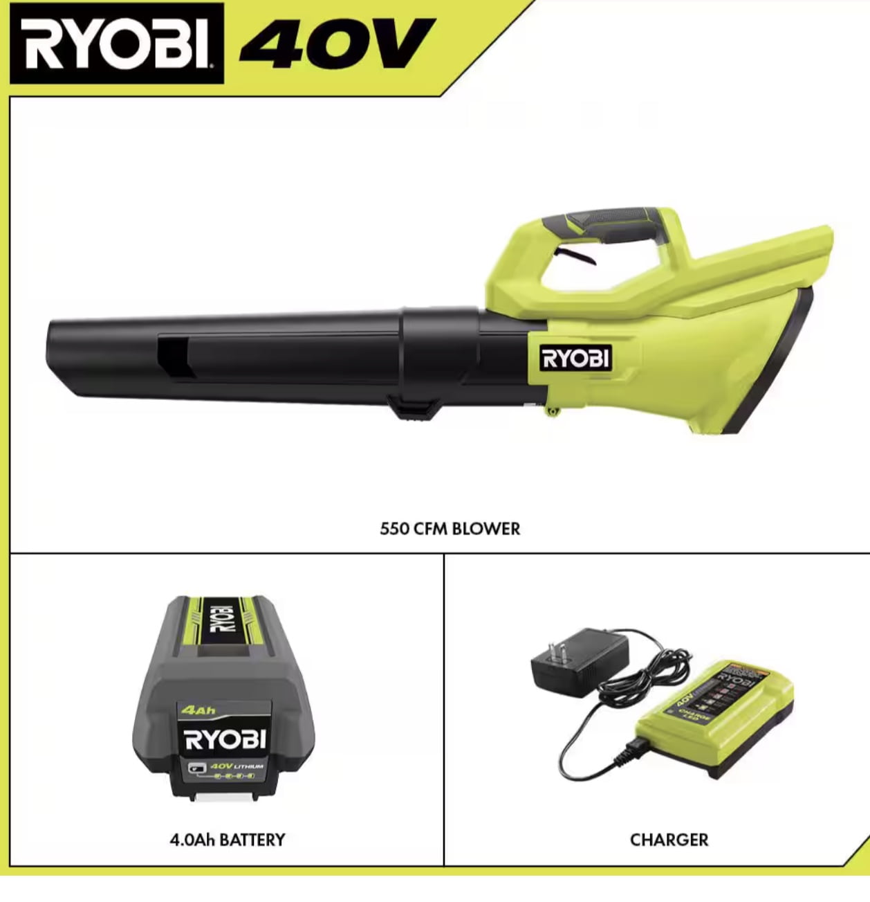 40V 550 CFM BLOWER KIT