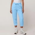 thumbnail image 5 of ZGRBOU Women Capri Jogger Sweatpants Elastic High Waist Drawstring Cropped Track Pants Lightweight Baggy Pants with Pockets, 5 of 7