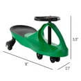 thumbnail image 2 of Wiggle Car Ride on Toy with No Batteries Gears or Pedals - Indoor or Outdoor Swing Car for Children Ages 3 and Up by Bike Lane (Green), 2 of 6