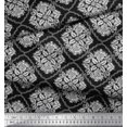 thumbnail image 2 of Soimoi Moss Georgette Fabric Damask,Leaves & Floral Block Decor Fabric Printed Yard 42 Inch Wide, 2 of 3