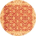 thumbnail image 1 of Ahgly Company Indoor Round Oriental Orange Modern Area Rugs, 4' Round, 1 of 4