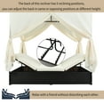 thumbnail image 4 of Harper & Bright Designs Outdoor Patio Rattan Daybed with Canopy and Overhead Curtains, Sunbed Daybed with Adjustable Seat and Cushions, Wicker Sunbed for Balcony Poolside Backyard, Beige, 4 of 13