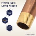 thumbnail image 3 of LTWFITTING Red Brass Pipe Fitting, Nipple, 3/4" NPT Male X 5-1/2" Length (Pack of 2), 3 of 5