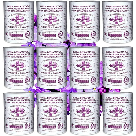 Sharonelle Soft Wax All Purpose Natural Depilatory Canned Wax (12 pcs, Lavender)