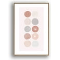 thumbnail image 3 of IDEA4WALL Framed Canvas Prints Wall Art Striped, Dotted & Spiral Pastel Pink Circles Abstract Shapes for Living Room, Bedroom, Office Ready to Hang - 24x36 inches, 3 of 4