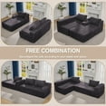 thumbnail image 3 of Hobestluk Modular Sectional Sofa Couches 108" L-Shape Couch 3 Seat Modular Sofa Memory Foam Sectional Couches for Living Room, Boneless Couch with Oversized Chaise (Grey, Left Facing), 3 of 9