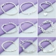thumbnail image 2 of GKNET Womens 925 Silver Charm Bracelet Bangle Fashion Delicate Jewelry Christmas Gift 60 Style-15#, 2 of 6
