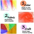 thumbnail image 2 of Dance & Juggling Scarves (6 Pieces) - Silk Square Scarf with Ruffled Edges - Easy Clean Ideal Performance Props Accessory - 6 Colors (60CM*60CM), 2 of 5